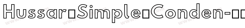 Hussar Simple Conden字体转换